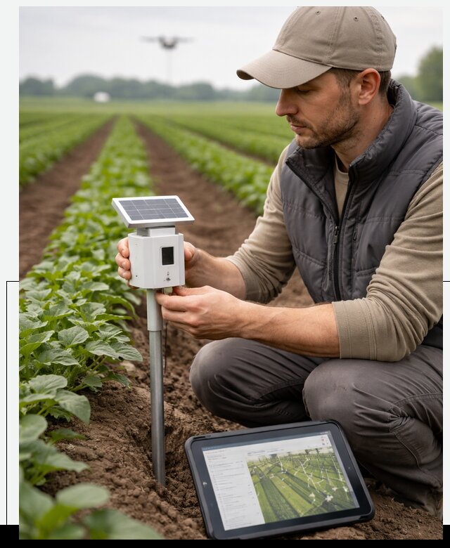 IoT мониторинг сельскохозяйственных полей и контроля в Подольске