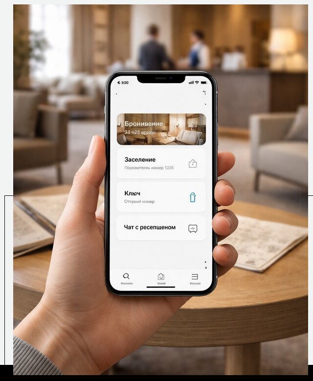 Мобильное приложение для гостей отеля в Подольске, управление сервисом